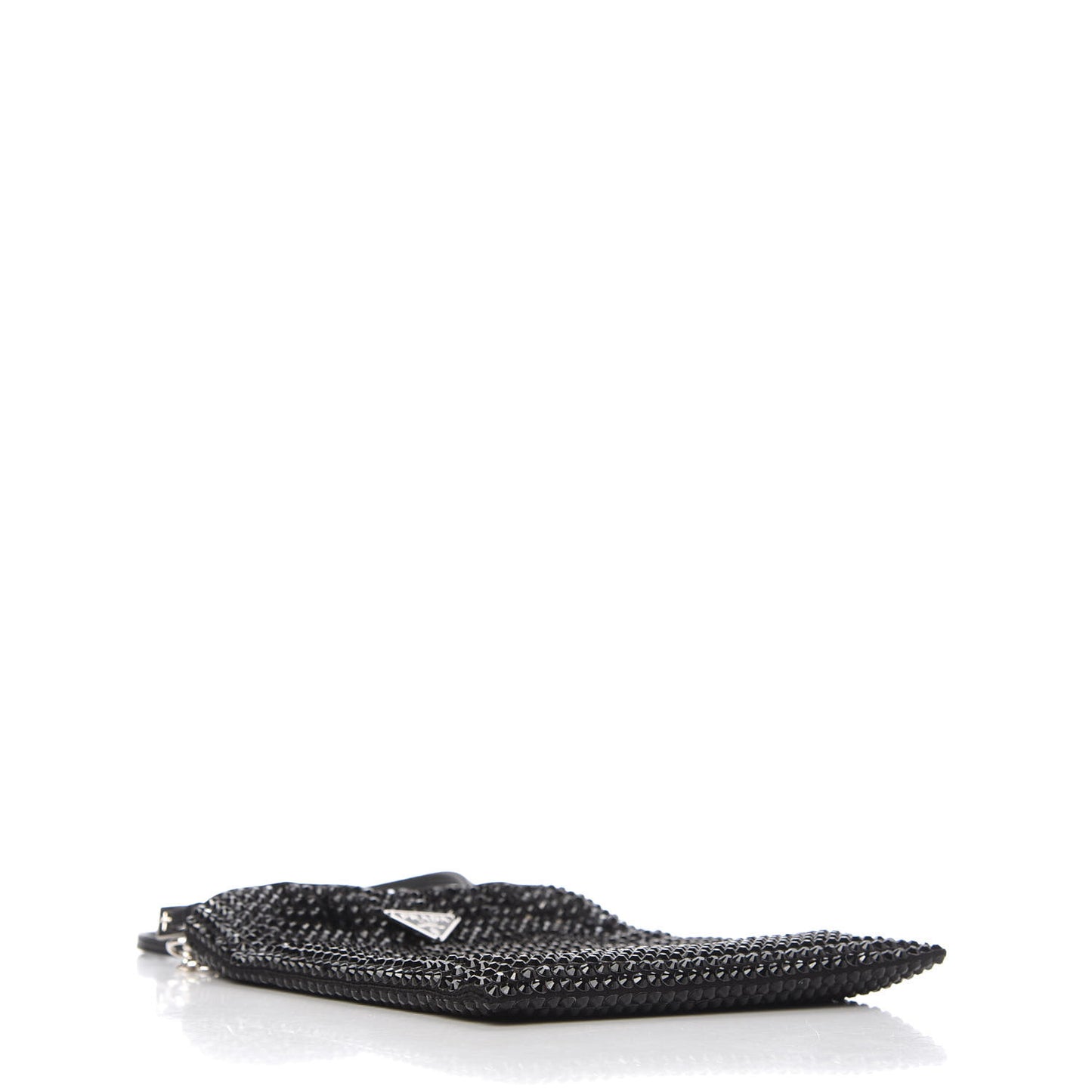 Nylon Satin Crystal Tote Black