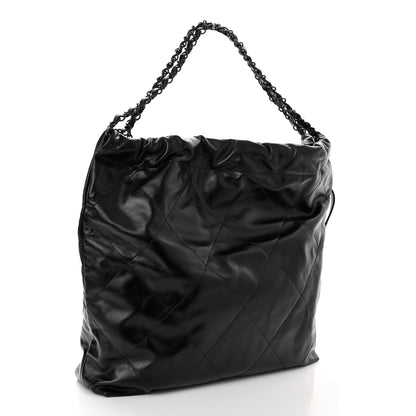 Chanel Shiny Calfskin Quilted Chanel 22 So Black 4 of 11