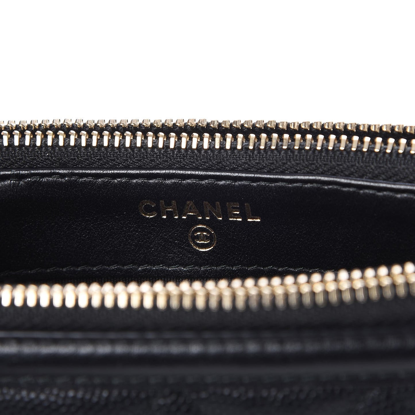 Caviar Quilted CC Filigree Clutch With Chain Black