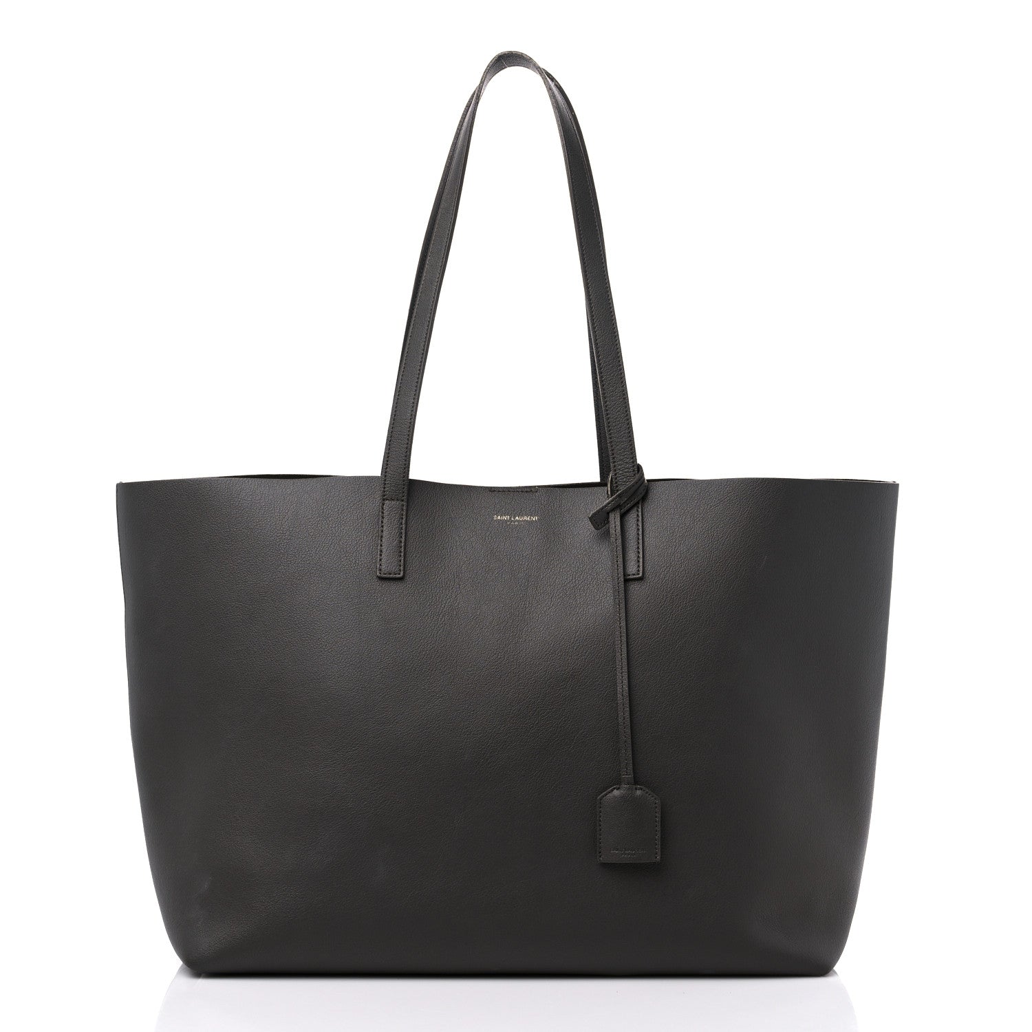 Saint Laurent Calfskin Large Shopping Tote Asphalt 3 of 17