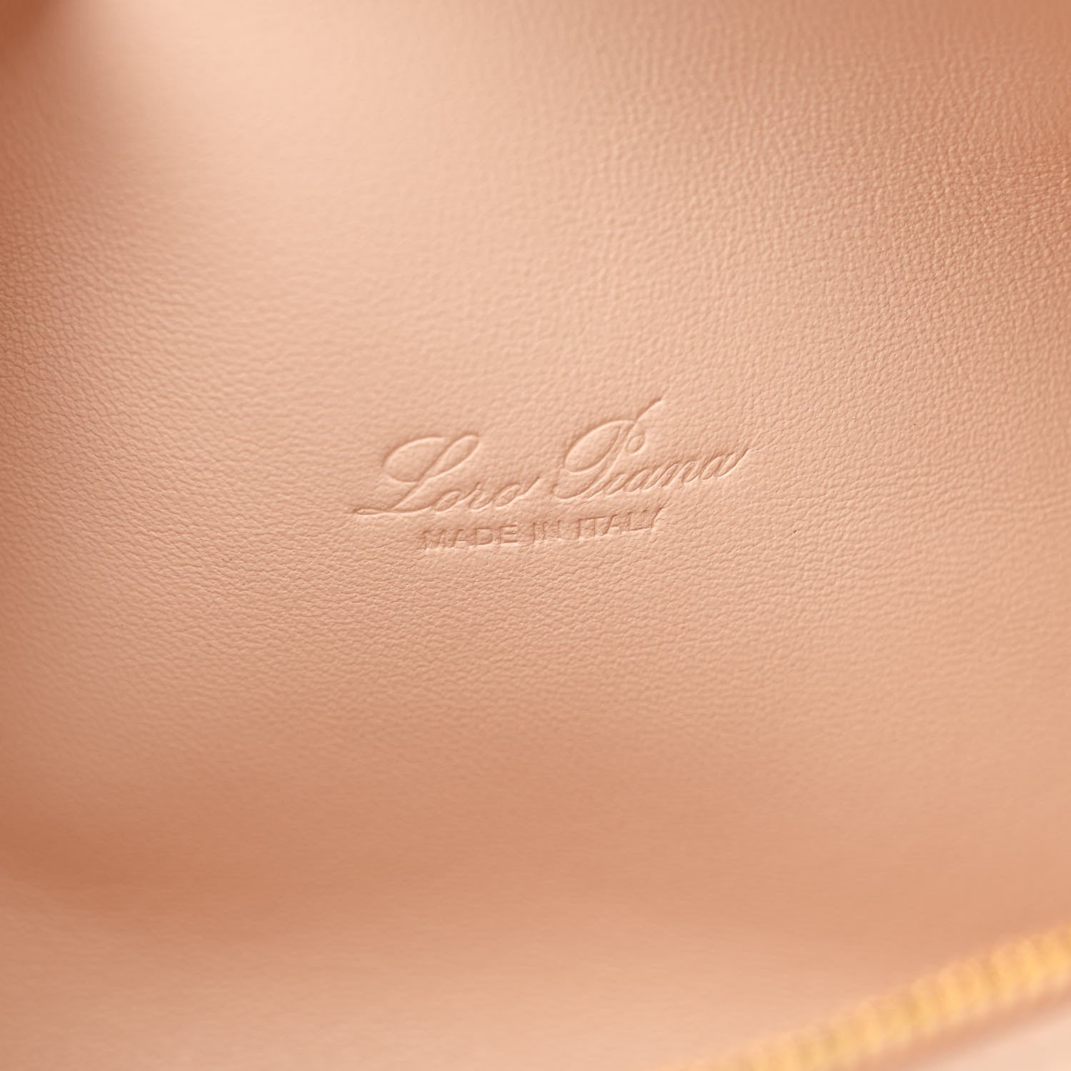Loro Piana Grained Calfskin L19 Extra Pocket Pouch Creamed Honey 6 of 12