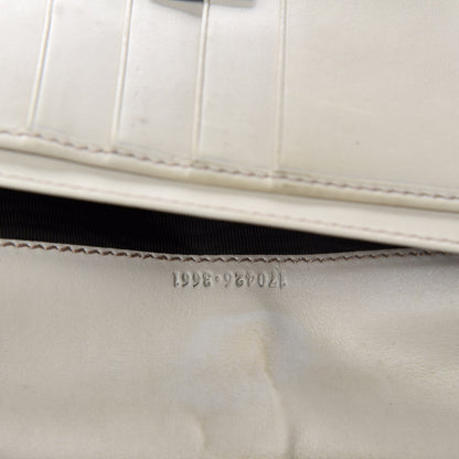 Gucci Guccissima Margaux Calfskin Metal Bar Chain Wallet Off White 14 of 16