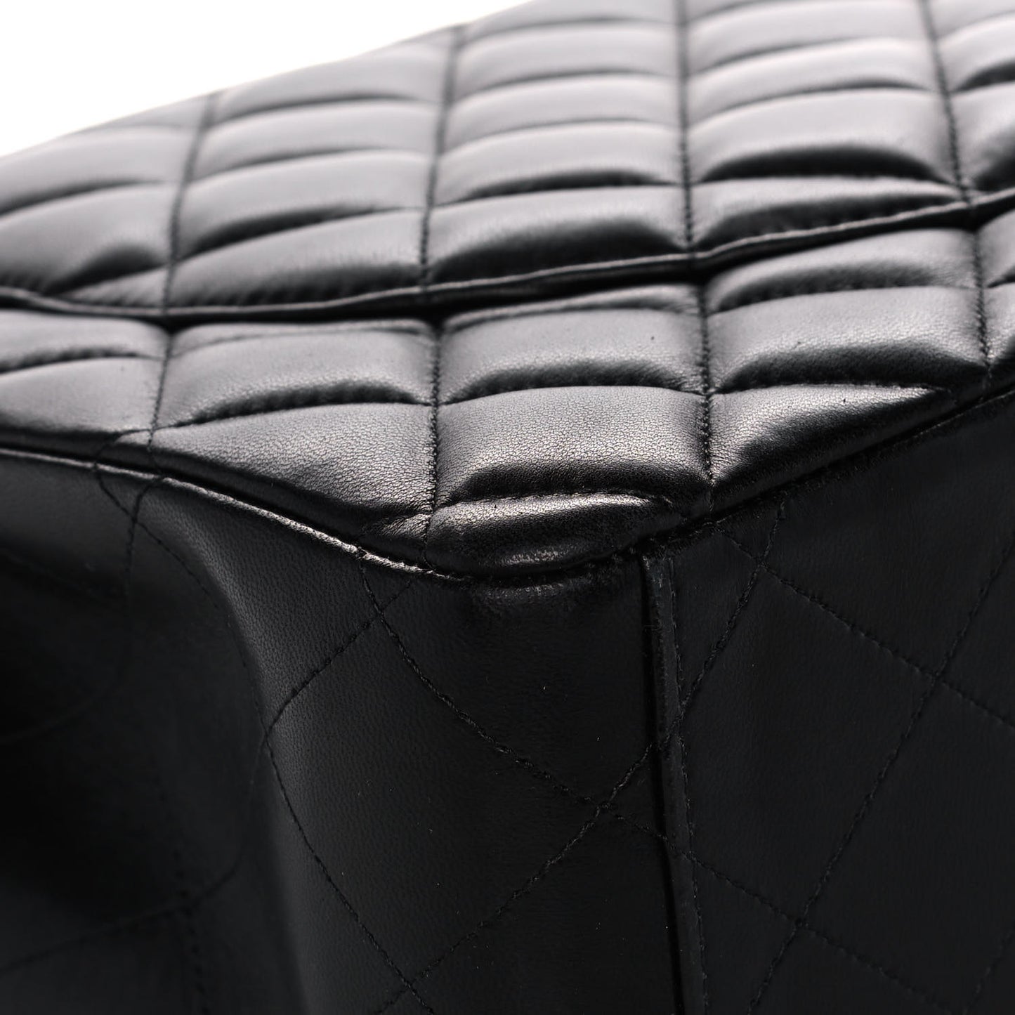 Lambskin Quilted Maxi Double Flap Black