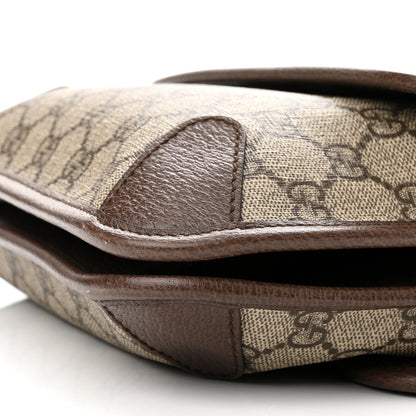 Gucci GG Supreme Monogram Web Small Neo Vintage Double Flap Messenger Bag Beige New Acero 11 of 13