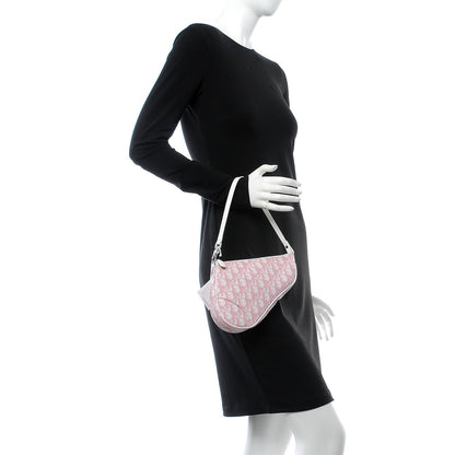 Christian Dior Monogram Mini Saddle Pochette Pink 2 of 7