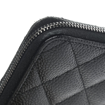 Chanel Caviar Quilted Medium Zip Around Wallet Black 10 of 11