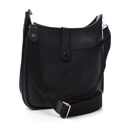 Hermes Taurillon Clemence Evelyne III PM Black 3 of 9