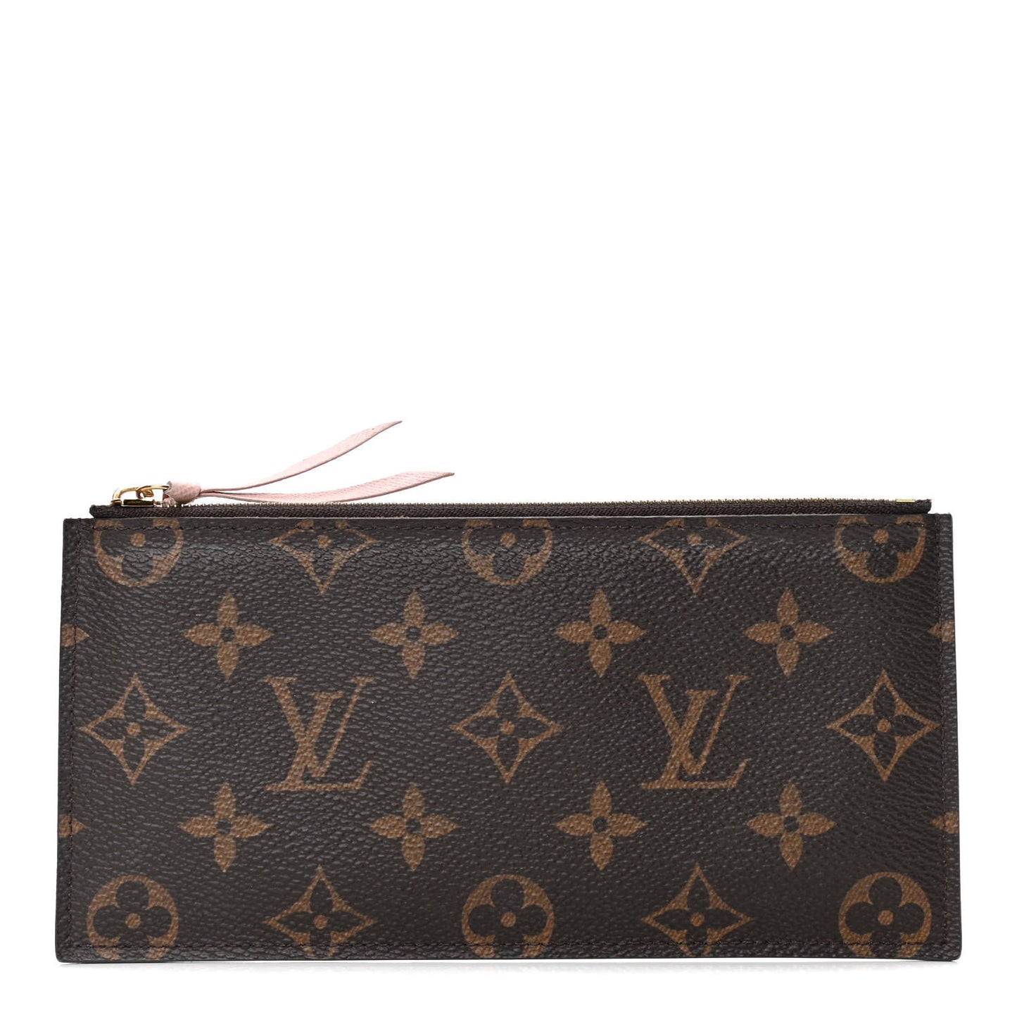 Monogram Felicie Chain Wallet Zippered Insert Rose Ballerine