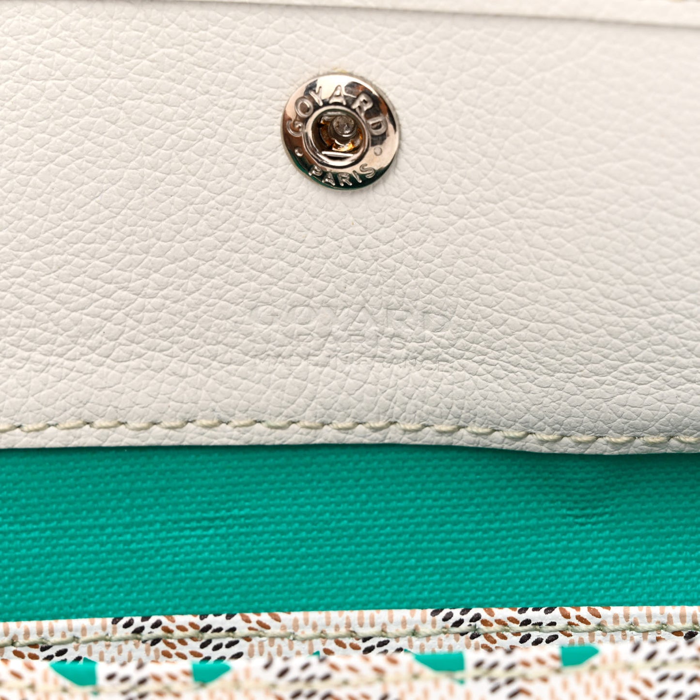 Goyardine Saint Louis Claire Voie PM White Opaline