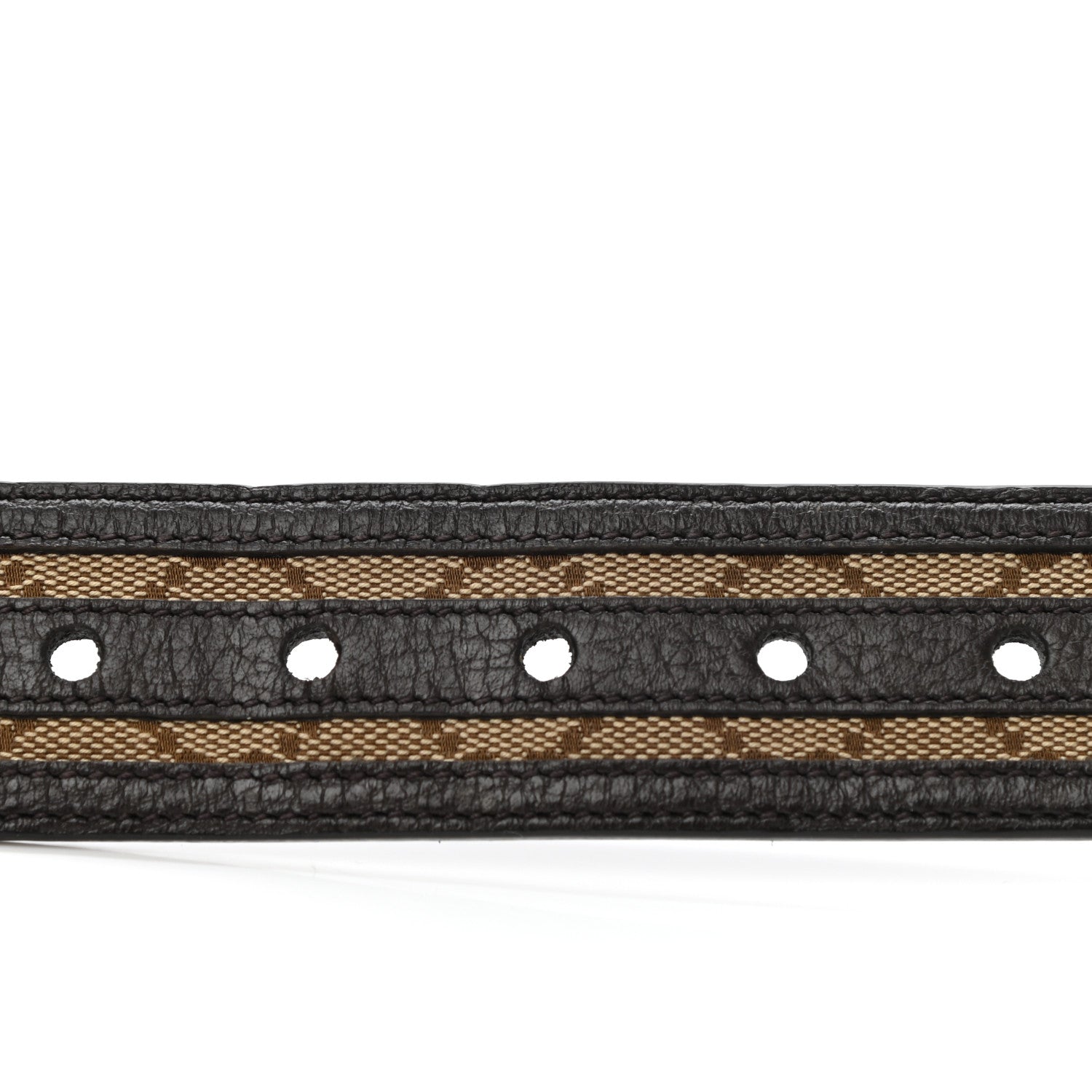 Gucci Monogram Belt 95 38 Dark Brown 5 of 8