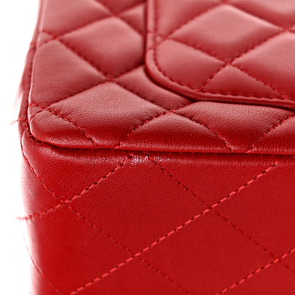 Chanel Lambskin Quilted Mini Rectangular Flap Red 14 of 15