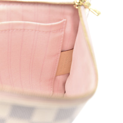 Louis Vuitton Damier Azur Neverfull MM GM Pochette Rose Ballerine 7 of 15
