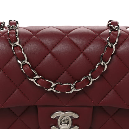 Chanel Lambskin Quilted Mini Rectangular Flap Burgundy 8 of 11