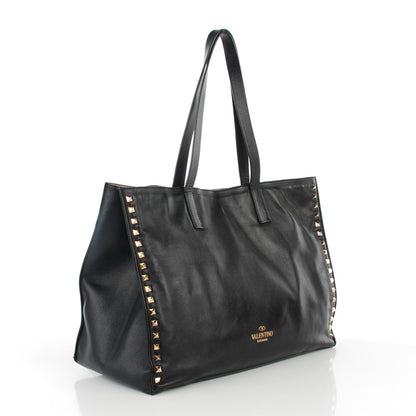 Valentino Garavani Nappa Medium Rockstud Soft Tote Black 3 of 7