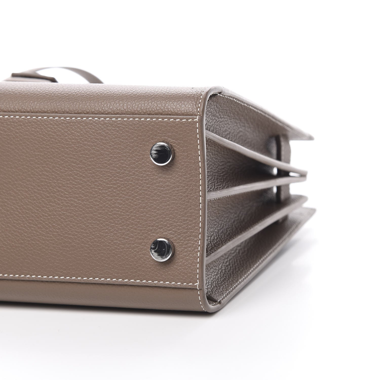 Saint Laurent Grained Calfskin Topstich Baby Sac De Jour Taupe 10 of 19