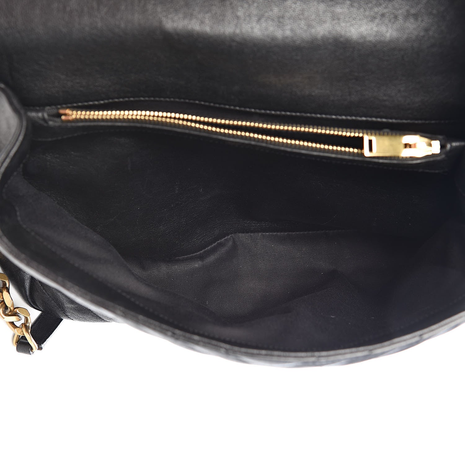 Saint Laurent Sheepskin Matelasse Chevron Monogram Large College Satchel Black 5 of 13