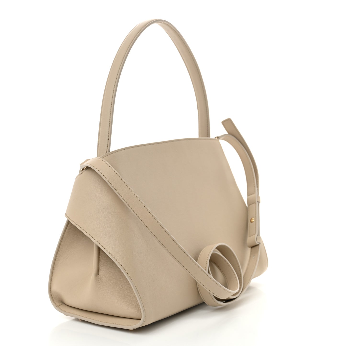 Calfskin Medium Hug Bag Stone Burnt Orcher