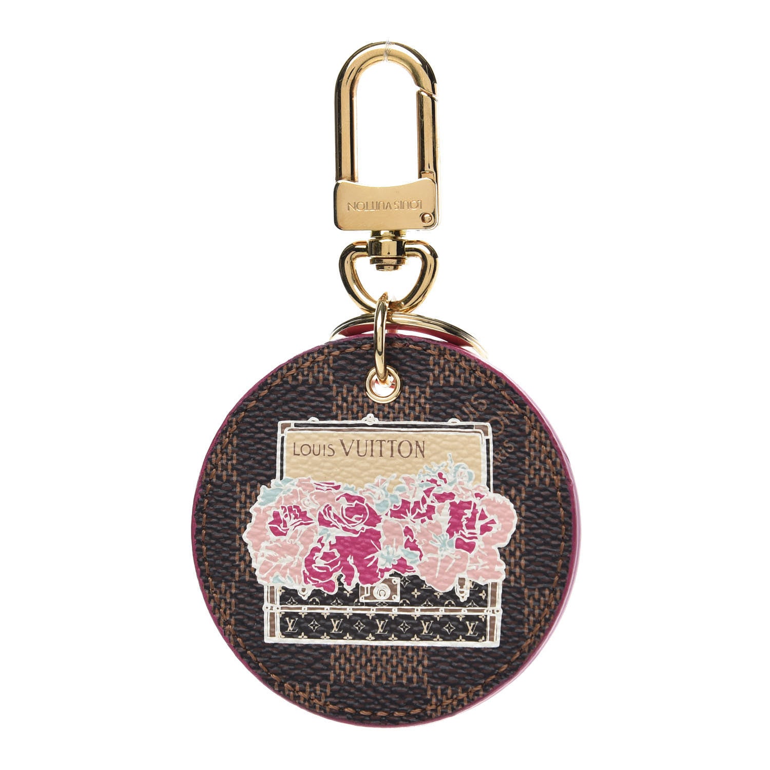 Louis Vuitton Damier Ebene Illustre Posies Bag Charm 1 of 6