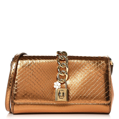 Dolce & Gabbana Metallic Python Shoulder Bag Gold 1 of 6