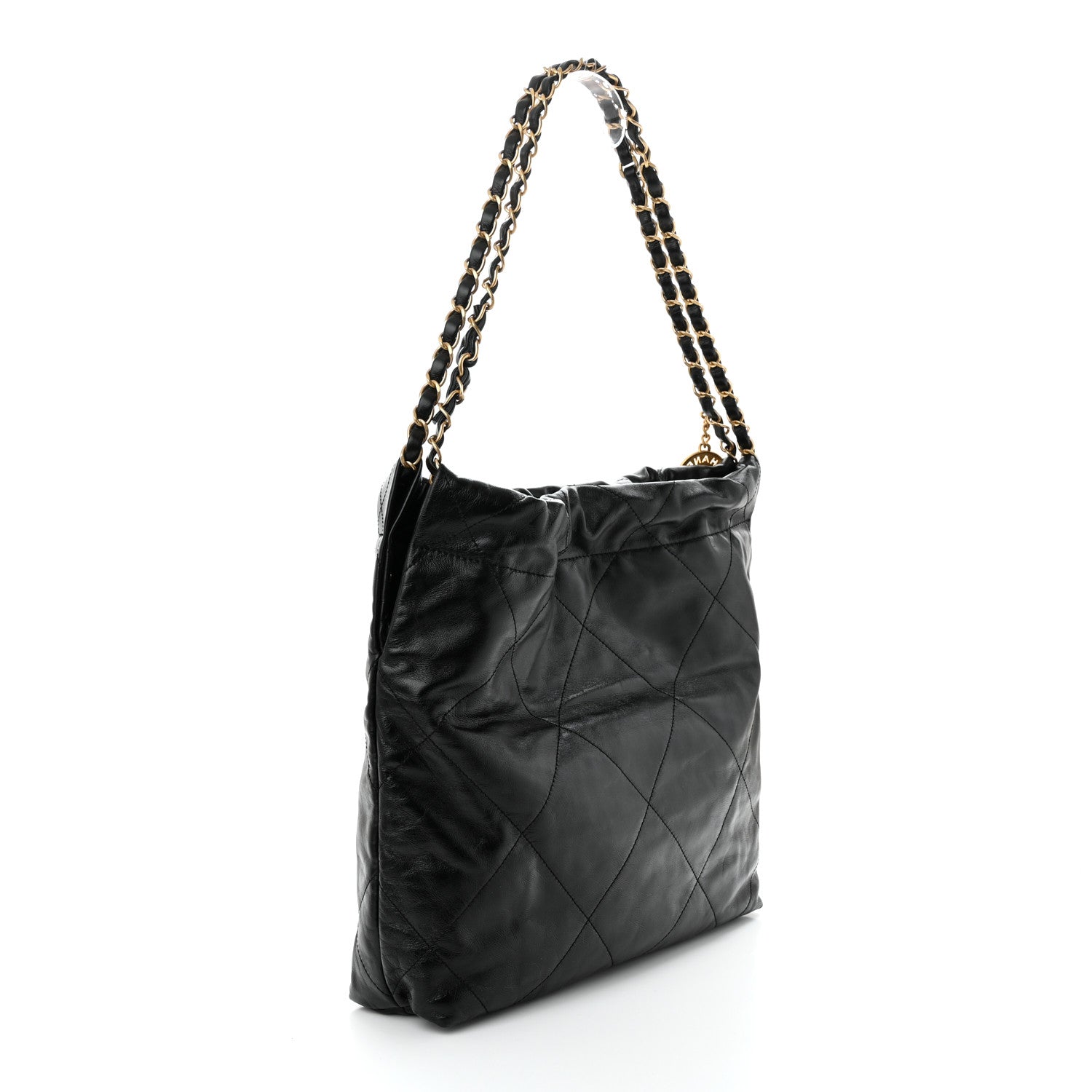 Chanel Shiny Calfskin Quilted Small Chanel 22 Black 4 of 11