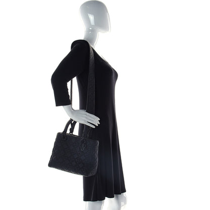 Christian Dior Matte Calfskin Cannage Studded Medium Supple Lady Dior Ultra Black 2 of 12