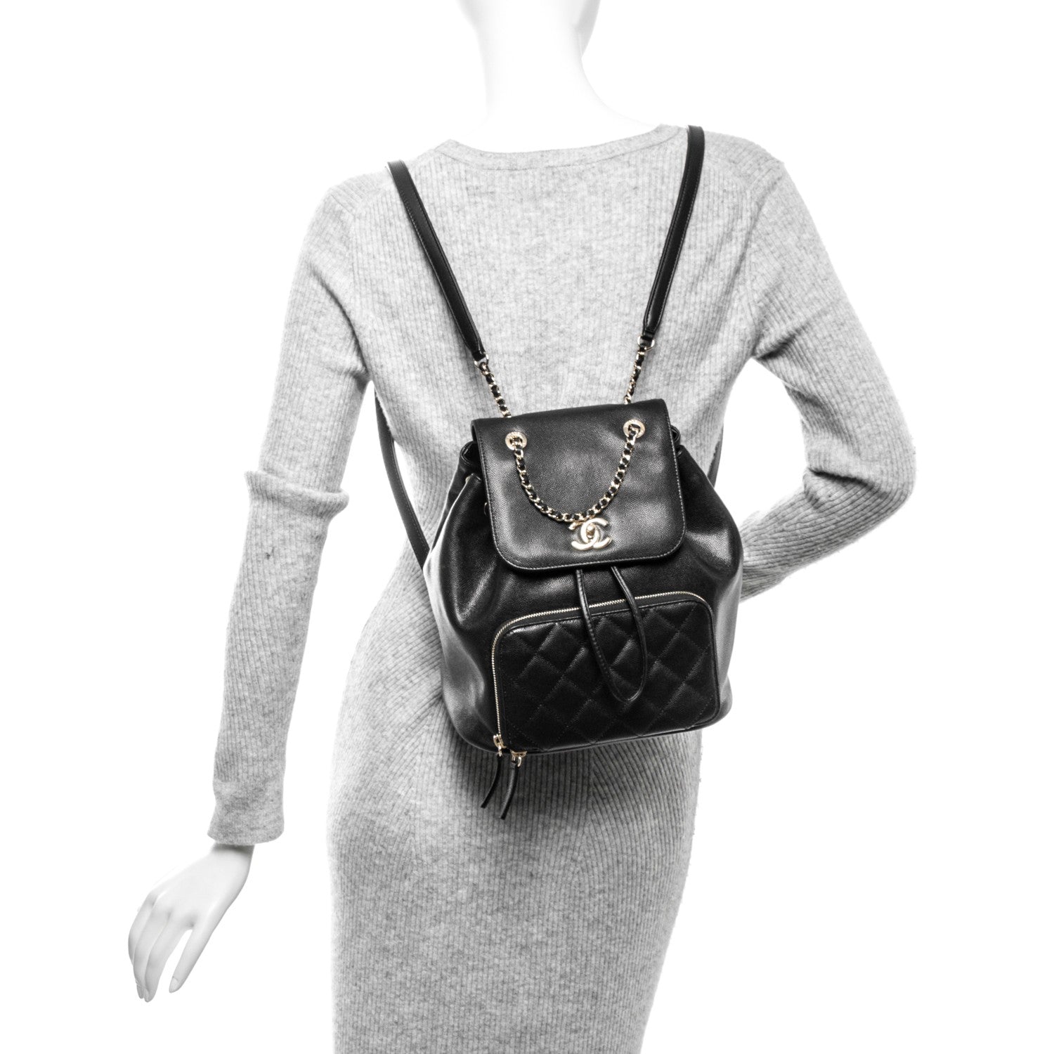 Chanel Caviar Quilted Business Affinity Backpack Black 2 of 6