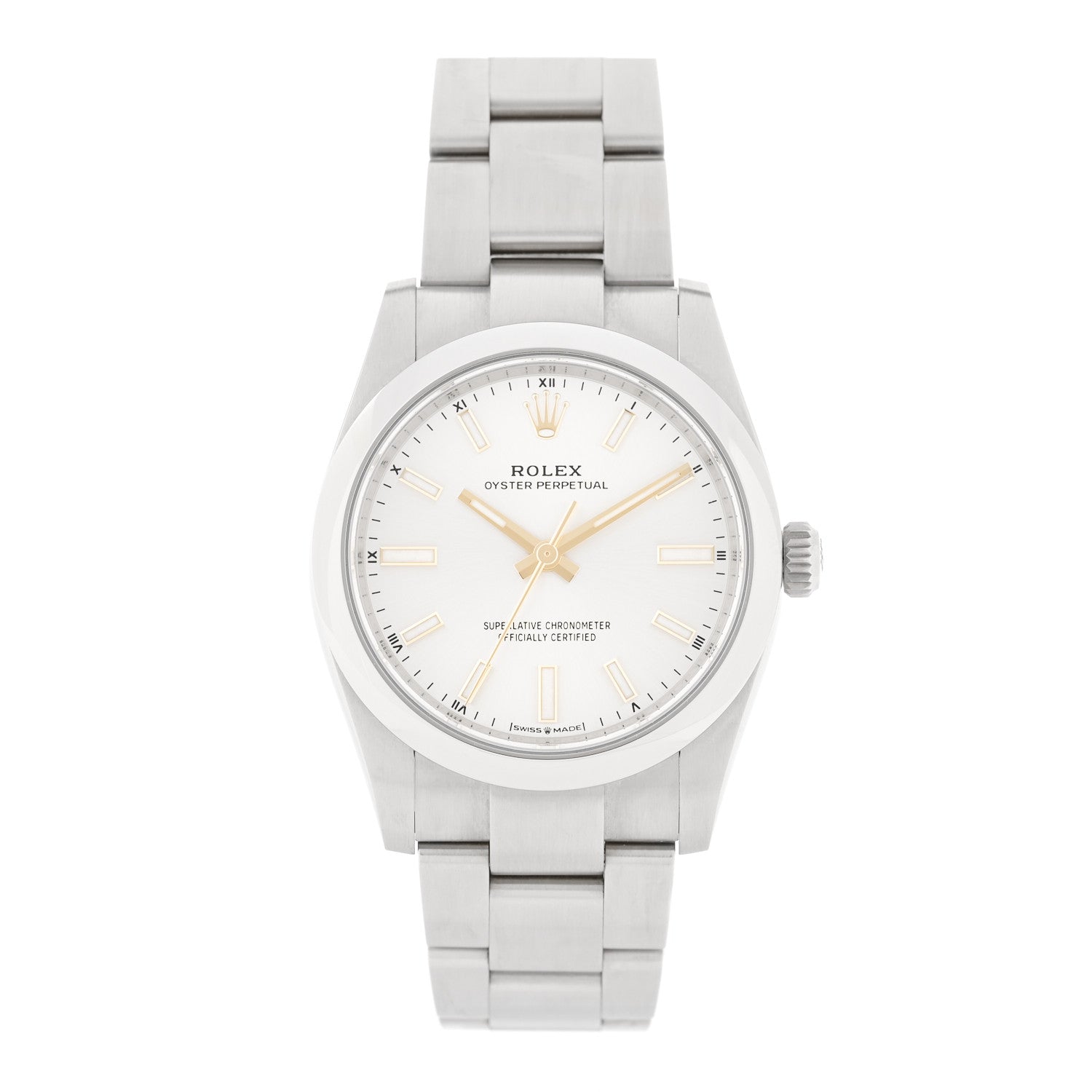 Rolex Stainless Steel 34mm Oyster Perpetual Watch Silver 124200 1 of 5