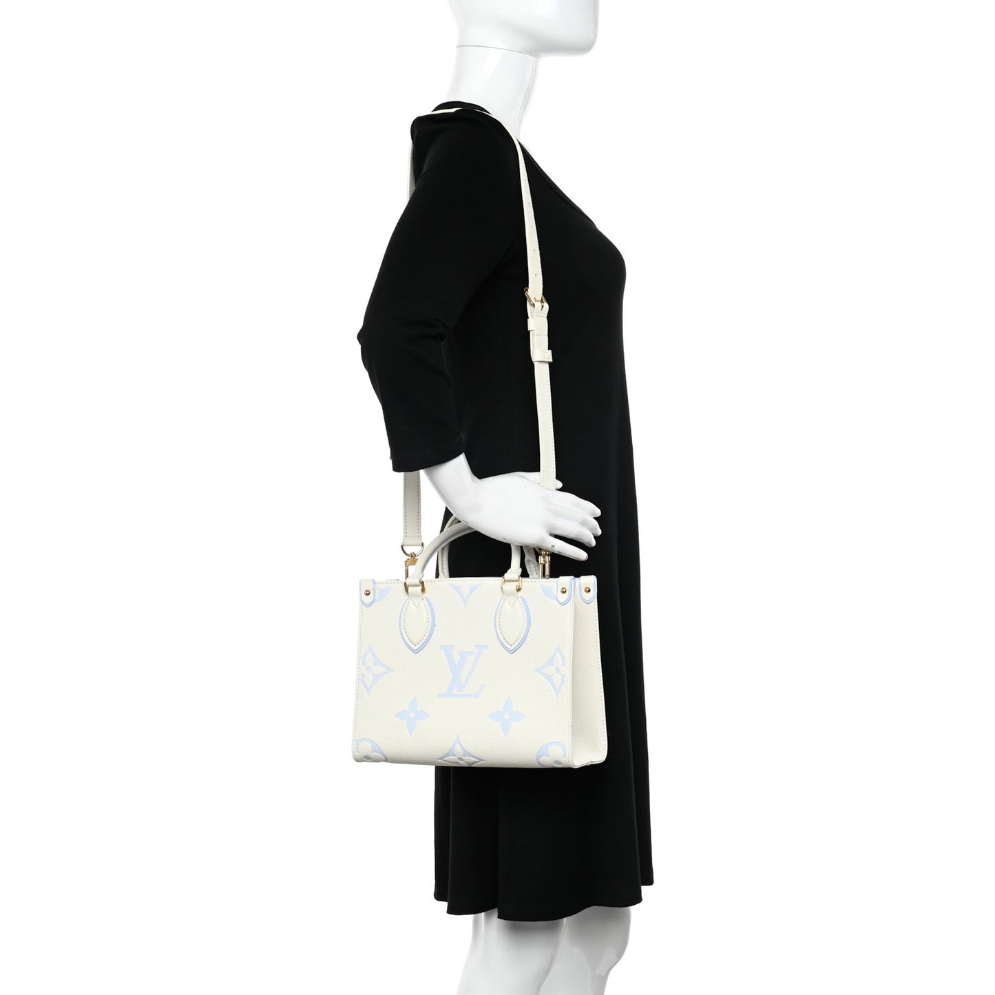 Empreinte Monogram Giant Onthego PM Latte Candy Blue