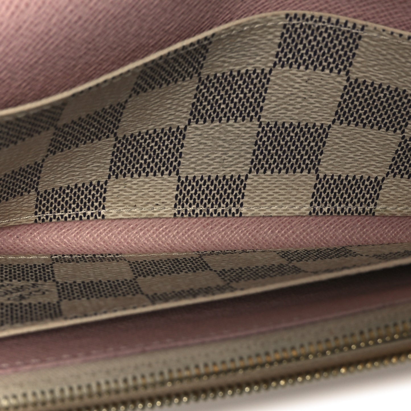 Damier Azur Emilie Wallet Rose Ballerine