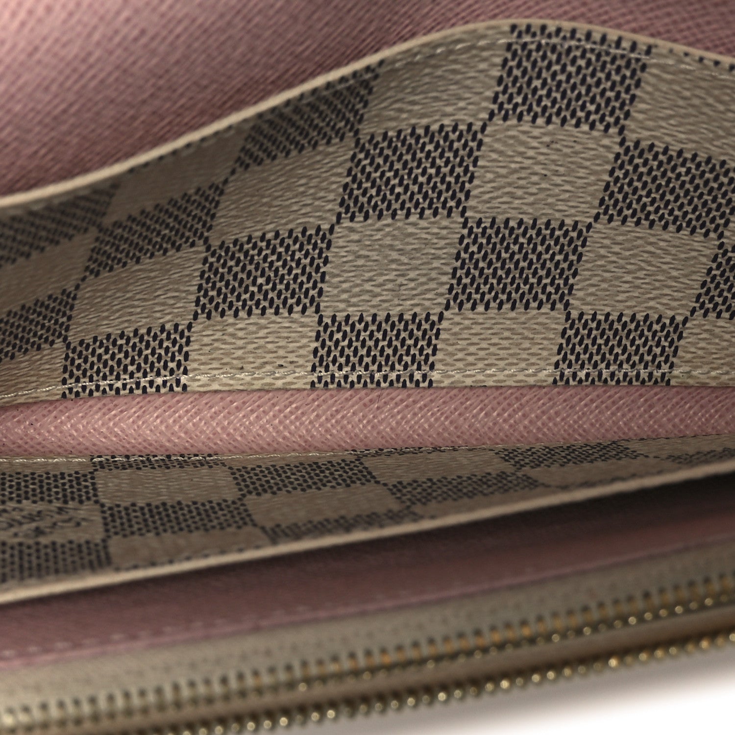 Louis Vuitton Damier Azur Emilie Wallet Rose Ballerine 7 of 9