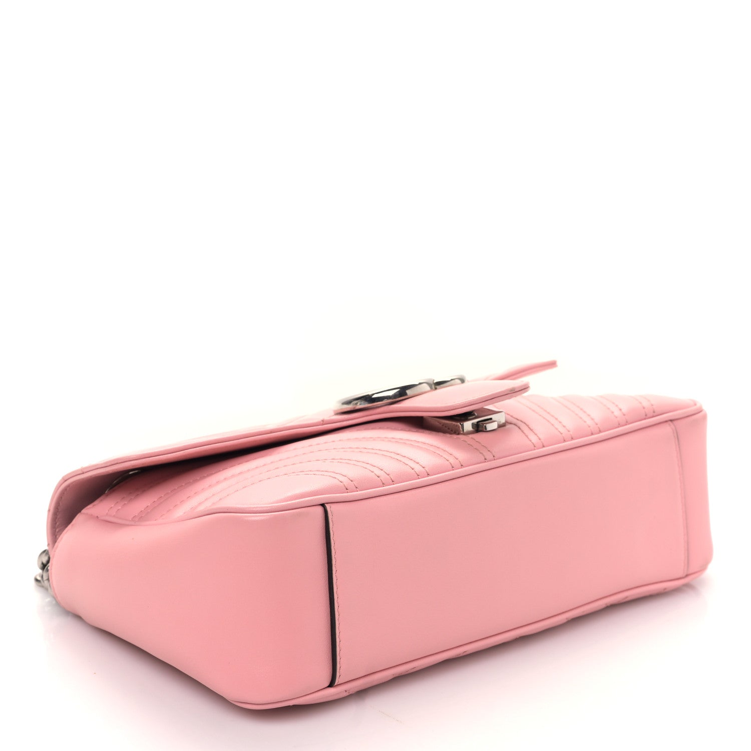 Gucci Calfskin Matelasse Small GG Marmont Shoulder Bag Wild Rose 4 of 9