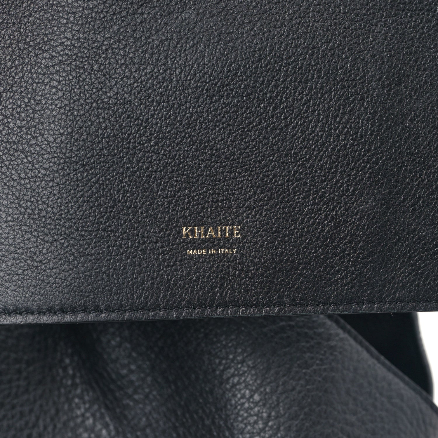 Khaite Pebbled Sport Calfskin Medium Lotus Tote Black 6 of 8