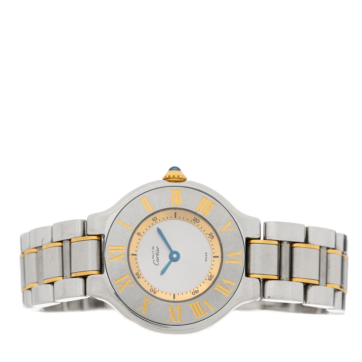 Stainless Steel 18K Yellow Gold 28mm Must De 21 Quartz Watch