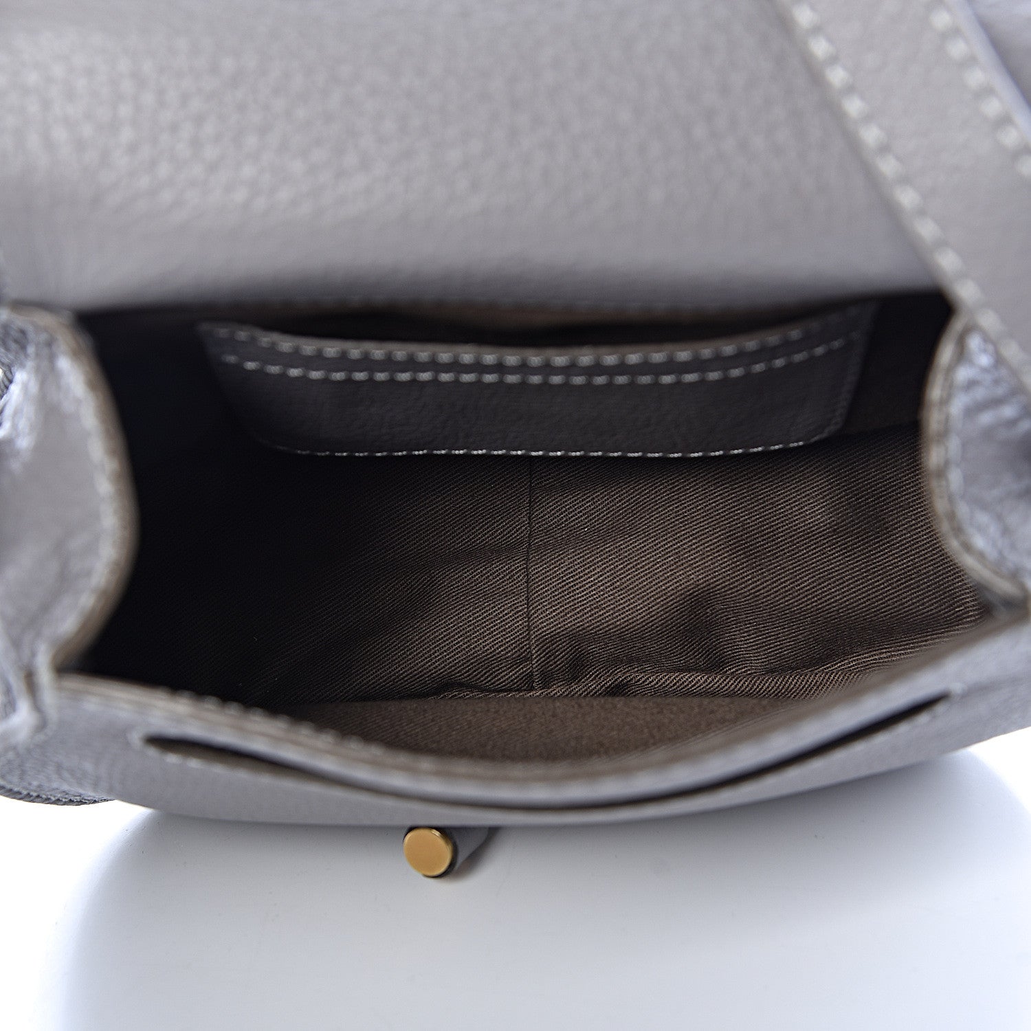 Chloe Calfskin Mini Marcie Round Crossbody Bag Cashmere Grey 5 of 10