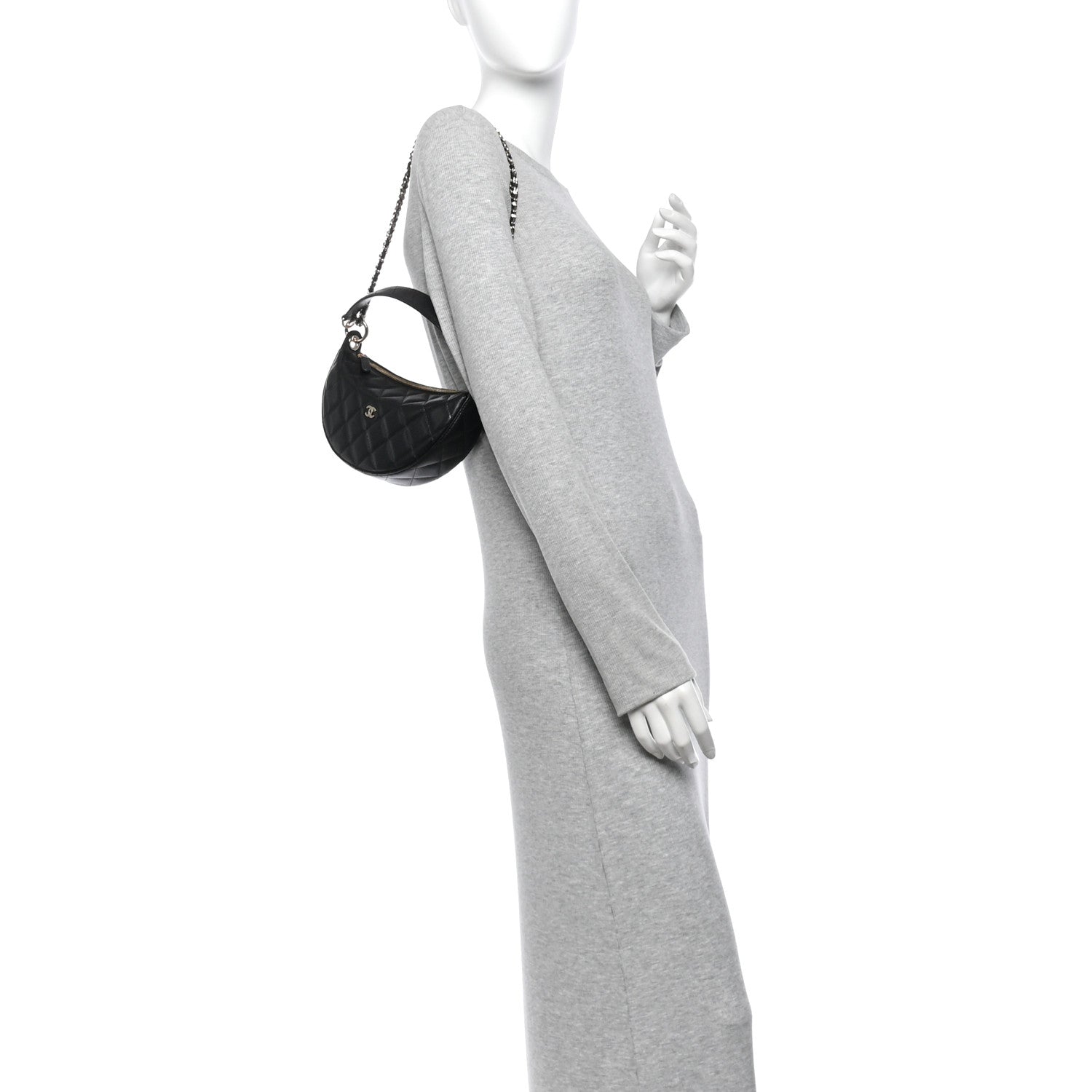 Chanel Caviar Quilted Other Shape With Chain Black 2 of 11