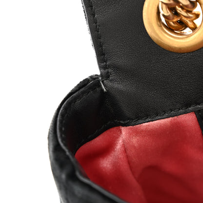 Gucci Velvet Matelasse Loved Embroidered Medium GG Marmont Shoulder Bag Black 9 of 18
