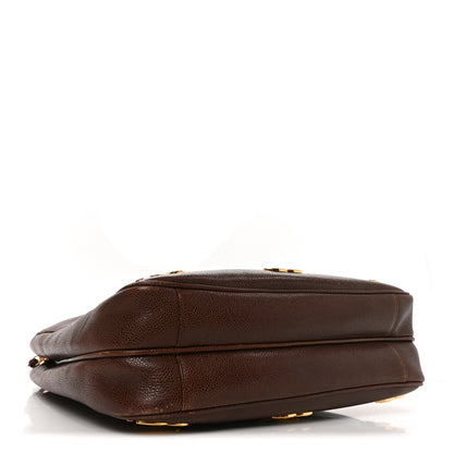 Chanel Caviar Triple CC Shoulder Bag  Dark Brown 3 of 9