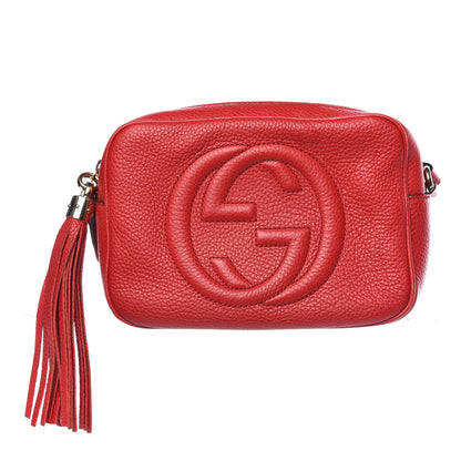 Gucci Pebbled Calfskin Small Soho Disco Bag Tabasco Red 1 of 13