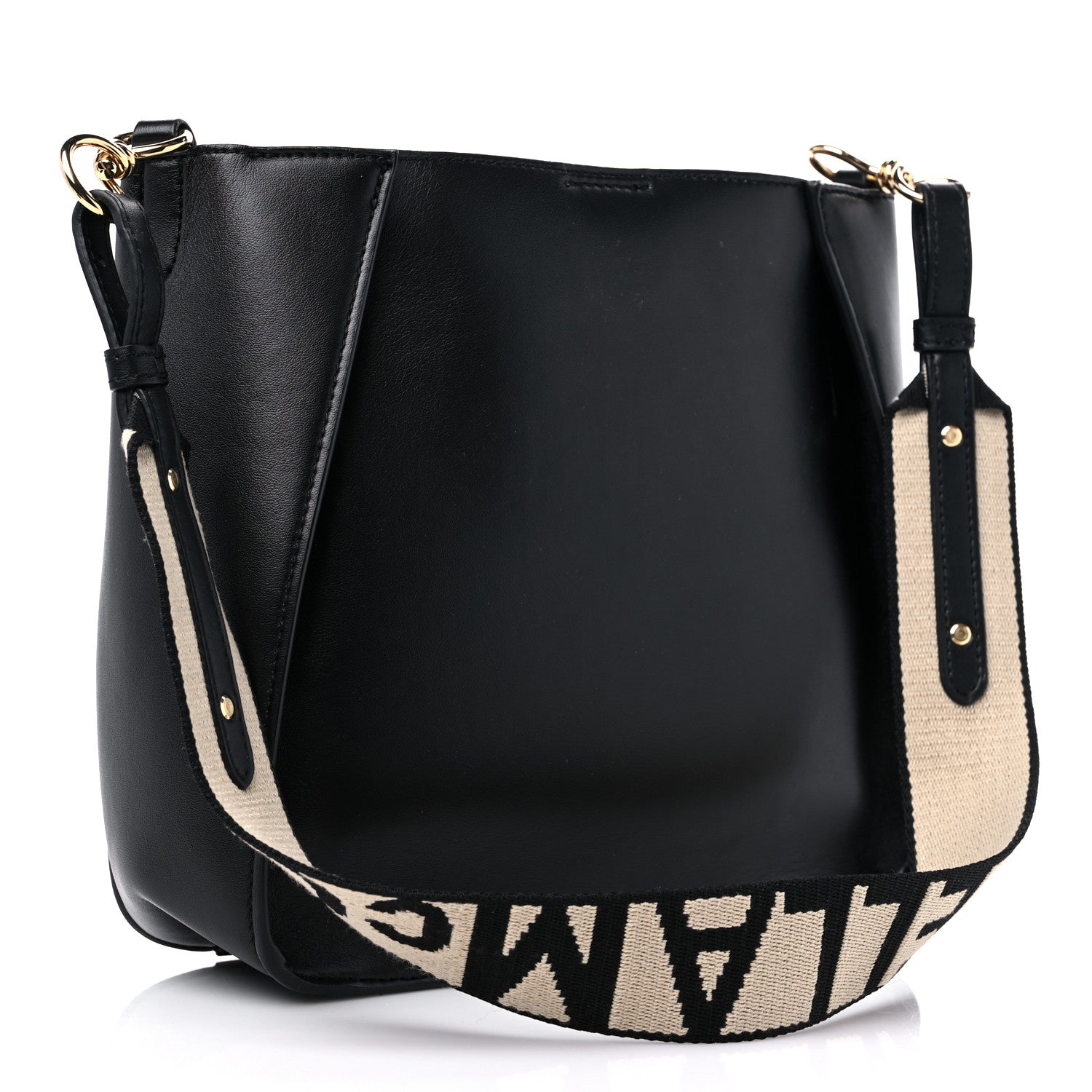 Stella McCartney Eco Alter Nappa Perforated Logo Mini Crossbody Black 3 of 11