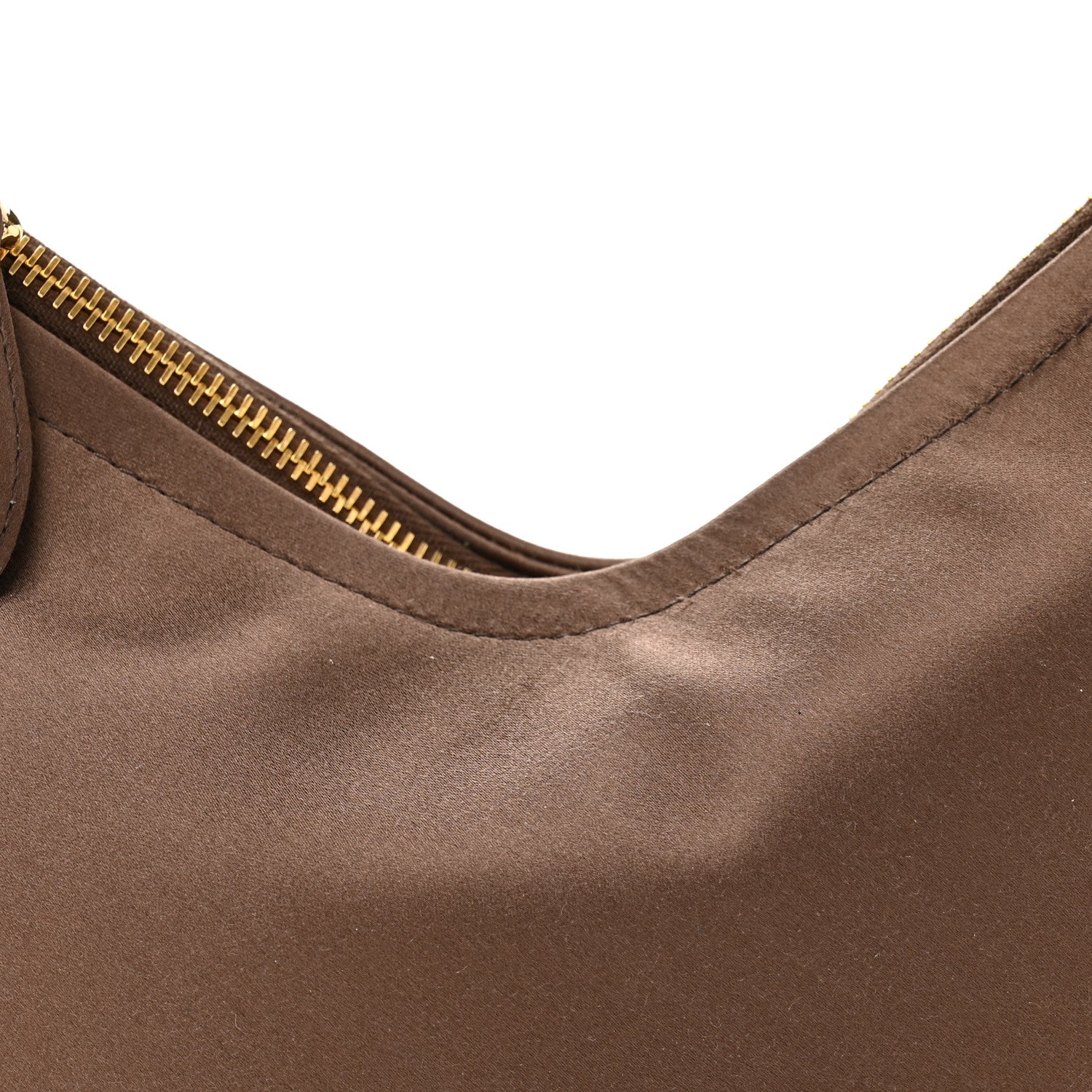 Valentino Garavani Satin Crystal Mini Vlogo Moon Bag Brown 7 of 10