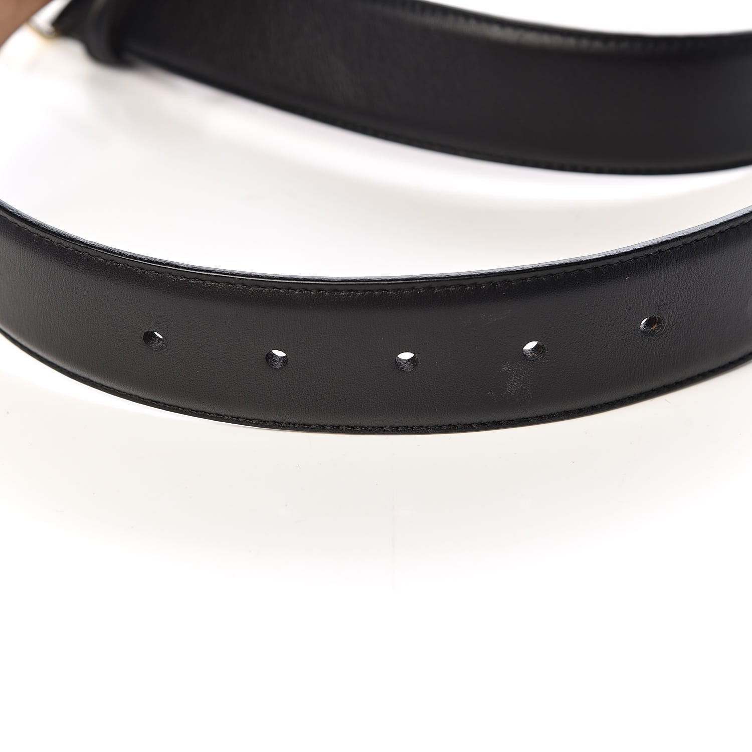 Gucci Calfskin Interlocking G 37mm Belt 85 34 Black 5 of 9