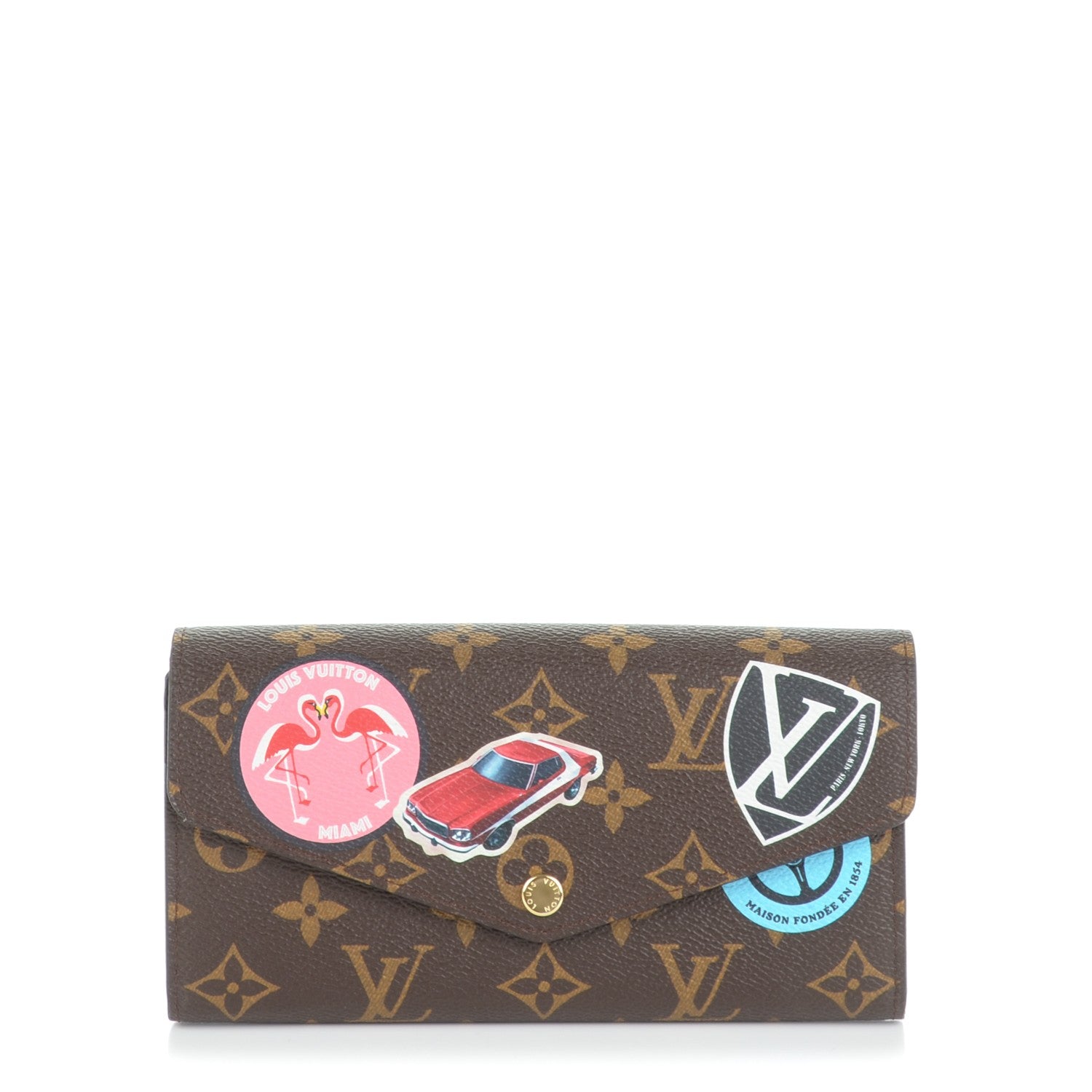 Louis Vuitton Monogram World Tour Sarah Wallet 1 of 6