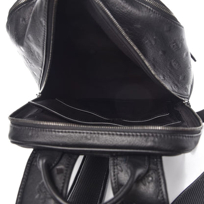 MCM Calfskin Ottomar Monogram Duke Backpack Black 8 of 12