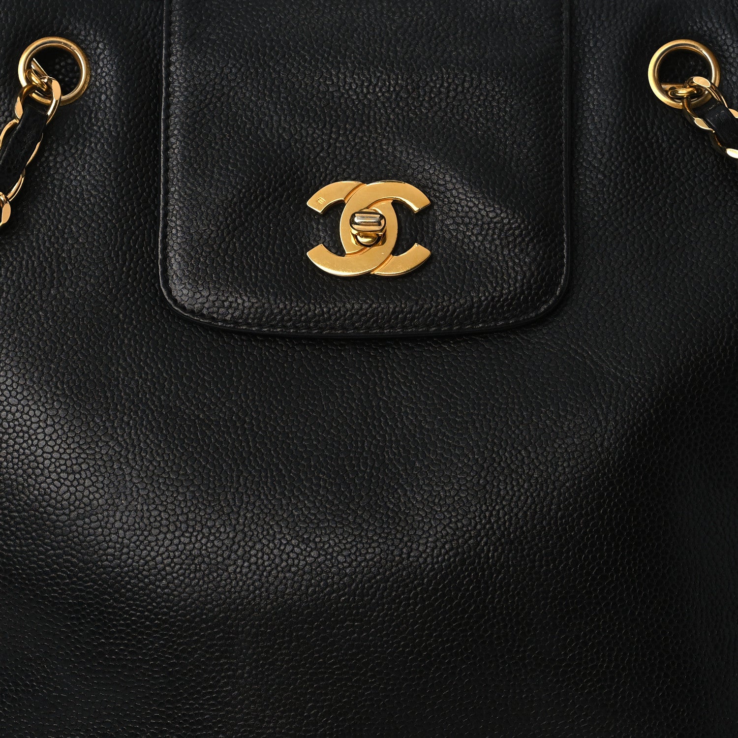 Chanel Caviar Shoulder Bag Black 9 of 11