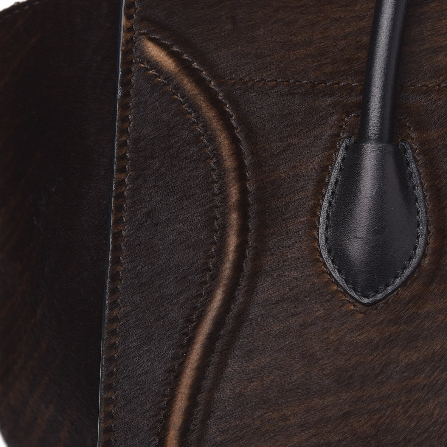 Celine Shaded Pony Hair Calfskin Medium Phantom Luggage Brown 13 of 16