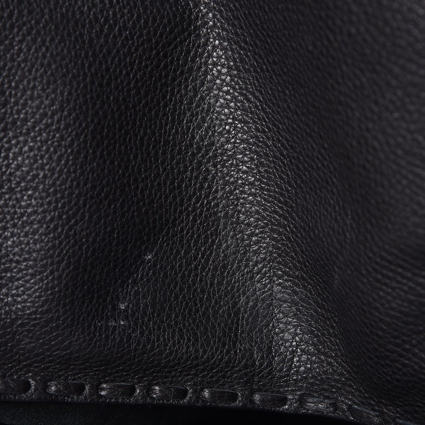 Grained Calfskin C-Rockee Fringe Tote Black