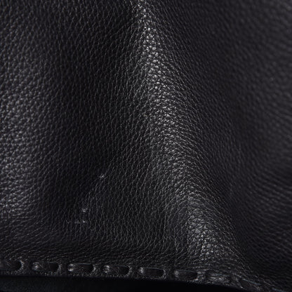 Valentino Garavani Grained Calfskin C-Rockee Fringe Tote Black 8 of 12