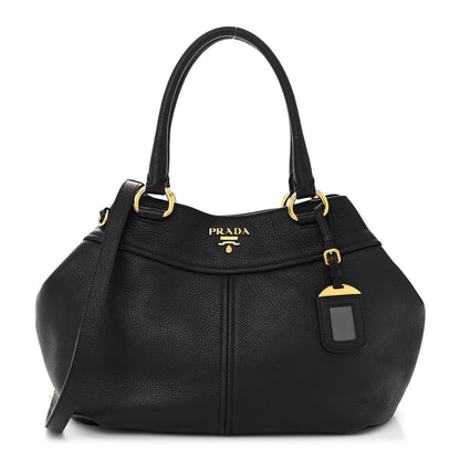 Prada Vitello Daino Tote Daino Tote Black 1 of 10