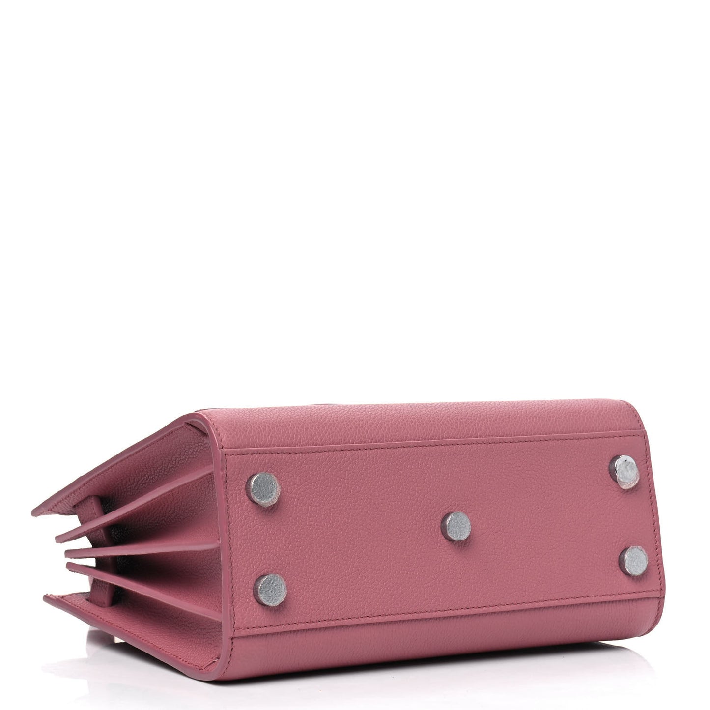 Grained Calfskin Nano Sac De Jour Rose Dark