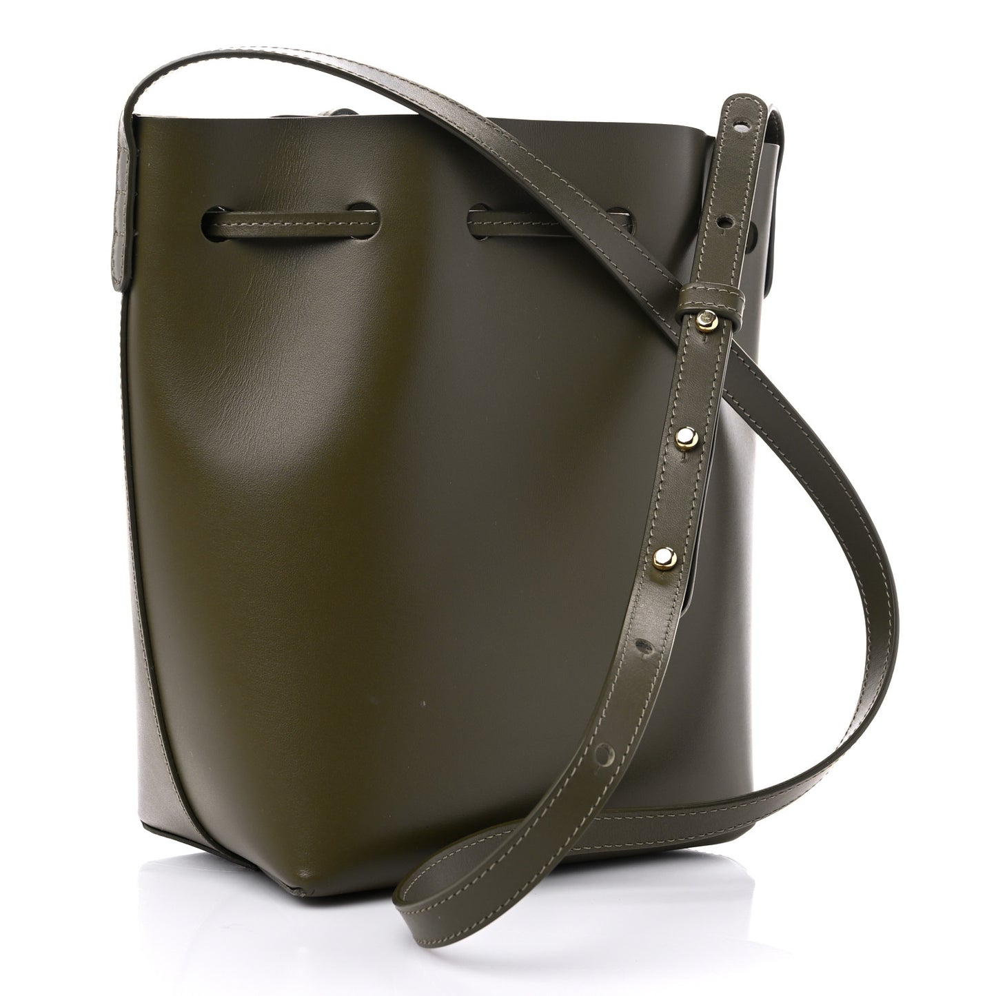 Calfskin Mini Bucket Bag Olive
